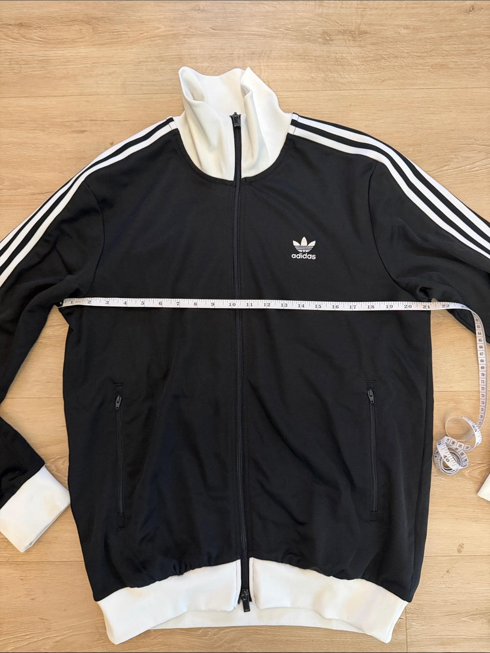 adidas Black and White Zip-Up Track Jacket - women’s - Picture 4 of 4